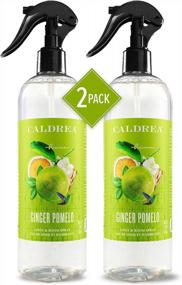 img 4 attached to Caldrea Linen And Room Spray Air Freshener, Made With Essential Oils, Plant-Derived And Other Thoughtfully Chosen Ingredients, Ginger Pomelo, 16 Oz, 2 Pack