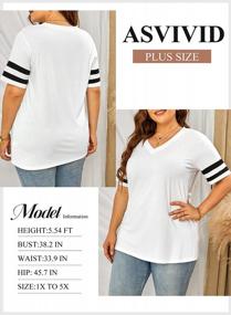 img 2 attached to Stay Cool And Comfortable This Summer With Asvivid'S Plus Size Short Sleeve Tops