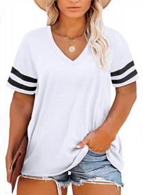 img 4 attached to Stay Cool And Comfortable This Summer With Asvivid'S Plus Size Short Sleeve Tops