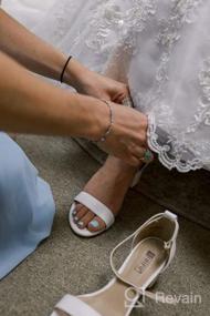 img 6 attached to Женские туфли на толстом каблуке с пряжкой на щиколотке, туфли для праздничного наряда, свадебная обувь Cookie-LO Low.