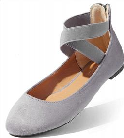 img 4 attached to DailyShoes Women'S Pointed Toe Ankle Strap Slip-On Flats - Comfy And Casual