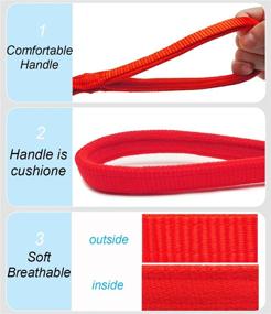 img 2 attached to Mycicy 3/4/6/10 FT Reflective Dog Leash, Strong Rope Dogs Leashes Nylon Braided Heavy Duty, Comfortable Padded Handle Lead For Large Medium Small Puppy Breed Dogs