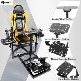 img 1 attached to Marada Universal Flight Sim Stand Or Racing Simulation Cockpit Adjustable Compatible With Thrustmaster HOTAS Warthog Logitech G25 G27 Wheels,Pedals,Throttle,Joystick Not Included