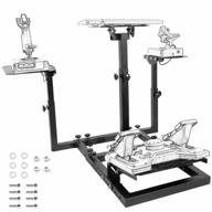 marada universal flight sim stand or racing simulation cockpit adjustable compatible with thrustmaster hotas warthog logitech g25 g27 wheels,pedals,throttle,joystick not included logo