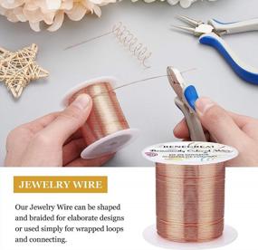 img 1 attached to Benecreat 22 Gauge 55 Yards Tarnish Resistant Copper Wire For Jewelry Making, Beading And Crafting