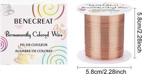 img 3 attached to Benecreat 22 Gauge 55 Yards Tarnish Resistant Copper Wire For Jewelry Making, Beading And Crafting