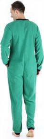 img 3 attached to Stay Warm And Cozy: Men'S Non-Footed Solid Color Fleece Onesie Pajamas By Sleepyheads