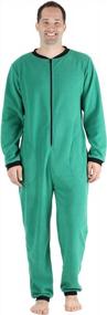 img 4 attached to Stay Warm And Cozy: Men'S Non-Footed Solid Color Fleece Onesie Pajamas By Sleepyheads