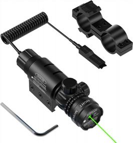 img 4 attached to Green Dot Laser Rifle Scope With Picatinny & Ring Mount, Remote Pressure Switch - 532Nm Two-Dot Gun Sight