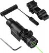 green dot laser rifle scope with picatinny & ring mount, remote pressure switch - 532nm two-dot gun sight logo