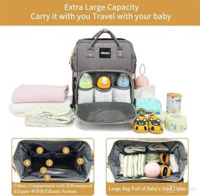 img 3 attached to 🎒 3-in-1 Diaper Bag Backpack: Foldable Baby Bed, USB Charge & Waterproof Travel Bag