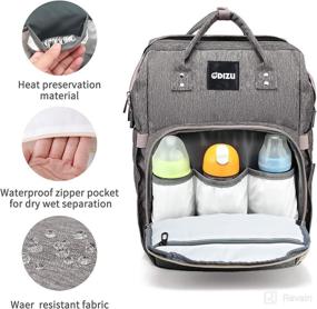 img 2 attached to 🎒 3-in-1 Diaper Bag Backpack: Foldable Baby Bed, USB Charge & Waterproof Travel Bag