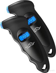img 4 attached to 🚗 Justtop 2 Pack Digital Tire Pressure Gauge - 150PSI with 4 Settings for Cars, Trucks, and Bicycles - Backlit LCD and Anti-Skid Grip for Easy, Accurate Reading (Black)