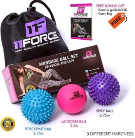 img 3 attached to 🌟 Ultimate Massage Ball Set: 2 Spiky Balls + 1 Lacrosse Ball for Effective Sciatic Nerve Massage, Trigger Point Therapy, Reflexology & More!