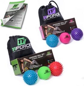 img 4 attached to 🌟 Ultimate Massage Ball Set: 2 Spiky Balls + 1 Lacrosse Ball for Effective Sciatic Nerve Massage, Trigger Point Therapy, Reflexology & More!