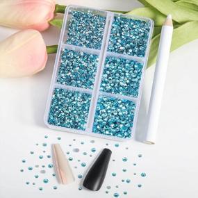 img 3 attached to Get Crafty With 7200Pcs Blue Rhinestones From Beadsland - Perfect For Nails, Jewelry, And More!