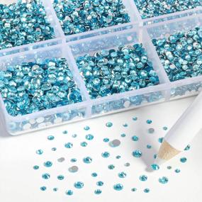 img 2 attached to Get Crafty With 7200Pcs Blue Rhinestones From Beadsland - Perfect For Nails, Jewelry, And More!