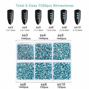 img 1 attached to Get Crafty With 7200Pcs Blue Rhinestones From Beadsland - Perfect For Nails, Jewelry, And More!