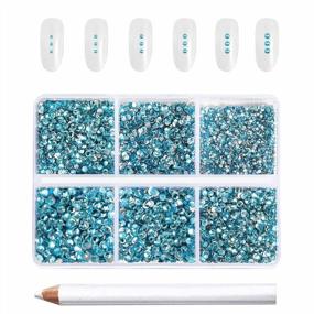 img 4 attached to Get Crafty With 7200Pcs Blue Rhinestones From Beadsland - Perfect For Nails, Jewelry, And More!