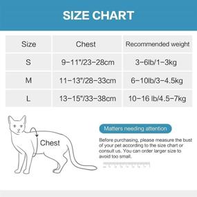 img 1 attached to 🐱 Lightweight Grey Cat Harness and Leash Set - Escape-Proof Kitten Vest Harness | Soft Fit for Cat Puppy Rabbits | Easy Control | Size L