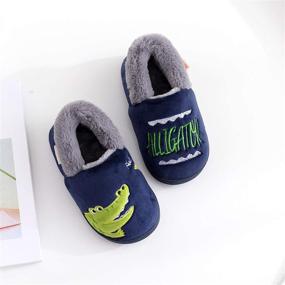 img 2 attached to BESONETY Girls Fuzzy Slippers Toddler Boys' Shoes ~ Slippers