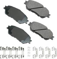 🔥 akebono act906b ultra-premium ceramic front disc brake pads in grey: optimal performance guaranteed! логотип