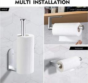 img 3 attached to Organize Your Kitchen With KES Wall Mount Paper Towel Holder - Aluminum Silver Finish