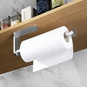 img 4 attached to Organize Your Kitchen With KES Wall Mount Paper Towel Holder - Aluminum Silver Finish