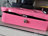 img 1 attached to 💰 Secure Pink Metal Cash Box with Money Tray, Lockable Decaller Money Box - 9 4/5" x 7 4/5" x 3 1/2 review by Randolph Iglesias