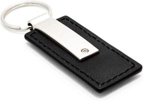 img 1 attached to Acura Black Leather Keychain Keyfob