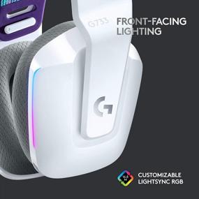 img 1 attached to 🎧 Logitech G733 White Wireless Gaming Headset - LIGHTSYNC RGB, Blue VO!CE Mic, PRO-G Audio Drivers & Suspension Headband
