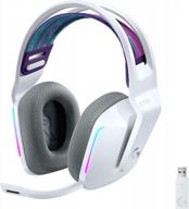 🎧 logitech g733 white wireless gaming headset - lightsync rgb, blue vo!ce mic, pro-g audio drivers & suspension headband logo