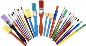 img 1 attached to Artlicious All-Purpose Paint Brush Set - Pack Of 25, Assorted Variety For Kids - Ideal For Crafts, Watercolor And Washable Paints