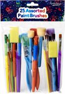 artlicious all-purpose paint brush set - pack of 25, assorted variety for kids - ideal for crafts, watercolor and washable paints логотип