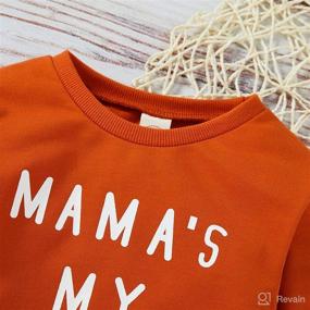 img 1 attached to Fall Winter Cotton Top: Long Sleeve Infant Toddler Baby Girl Sweater - Letter Print Sweatshirt Pullover - Stylish Clothes