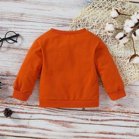 img 2 attached to Fall Winter Cotton Top: Long Sleeve Infant Toddler Baby Girl Sweater - Letter Print Sweatshirt Pullover - Stylish Clothes