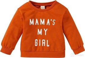 img 4 attached to Fall Winter Cotton Top: Long Sleeve Infant Toddler Baby Girl Sweater - Letter Print Sweatshirt Pullover - Stylish Clothes