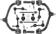 drivestar 12pc fit 2003 2004 for ford expedition 03-04 for lincoln navigator,tie rod ends lower ball joints front sway bar links upper control arms rear sway bar end links logo