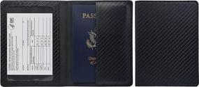 img 4 attached to Чехлы для держателя паспорта и вакцины Carbon