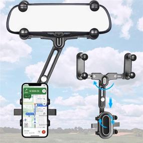 img 4 attached to 📱 Universal 360° Rotatable Car Phone Mount for Large Vehicles | Retractable & Adjustable GPS Holder | Secure Phone Mount for All Mobile Phones