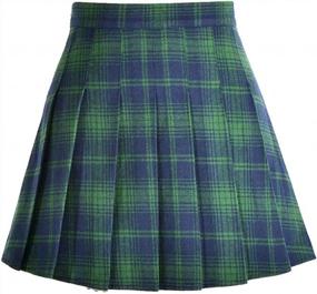 img 3 attached to Chic & Versatile: High-Waisted Pleated Skirts For Women & Girls - Perfect For School, Tennis & More!