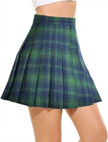 img 4 attached to Chic & Versatile: High-Waisted Pleated Skirts For Women & Girls - Perfect For School, Tennis & More!