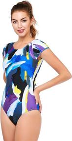 img 1 attached to 🏄 AXESEA Sleeveless Printed Surfing Swimsuit: Perfect Women's Clothing for Surfers at Swimsuits & Cover Ups