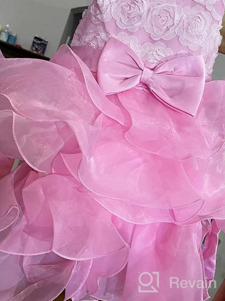 img 1 attached to Stylish NNJXD Girl Dress with 👗 Ruffles and Lace for Parties and Weddings review by Hals Martin