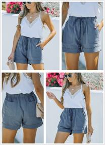 img 2 attached to Stay Comfy And Chic This Summer With ROSKIKI Women'S Drawstring Shorts – Complete With Pockets!