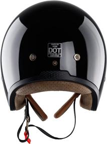 img 1 attached to 🏍️ Royal M139 Open Face Motorcycle Helmet - Multi Size & Colors with Replacement Visor | Retro - Elegant Design, Classic Style for Adult Women and Men | Anti-Scratch Visor, DOT Approved (Gloss Black, M)