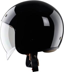 img 2 attached to 🏍️ Royal M139 Open Face Motorcycle Helmet - Multi Size & Colors with Replacement Visor | Retro - Elegant Design, Classic Style for Adult Women and Men | Anti-Scratch Visor, DOT Approved (Gloss Black, M)