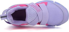 img 1 attached to Sneakers Running Breathable Sports Lightweight Girls' Shoes via Athletic