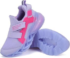 img 2 attached to Sneakers Running Breathable Sports Lightweight Girls' Shoes via Athletic