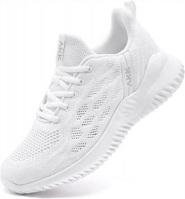 img 2 attached to Women'S Lightweight Running Shoes With Memory Foam - Breathable Tennis Sneakers For Nurses, Jogging, Gym Workouts And Walking.